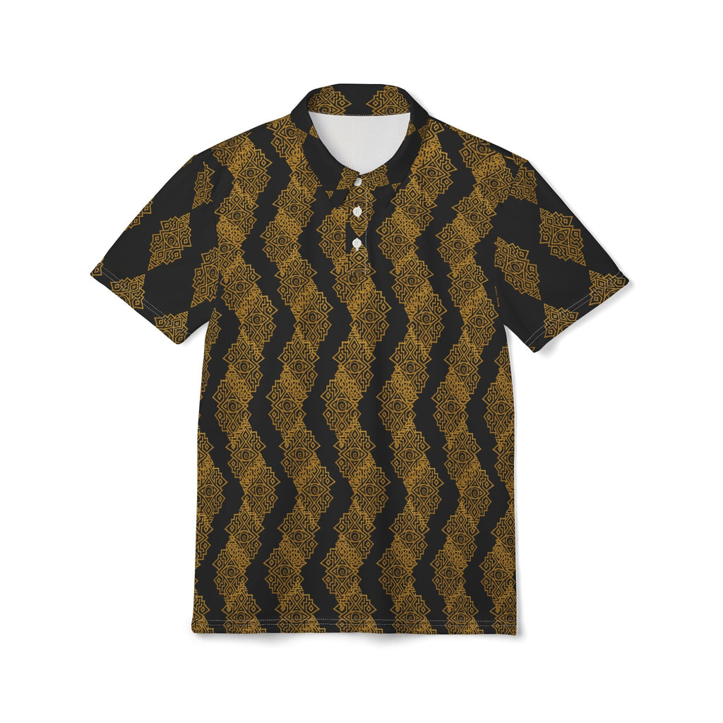 StoneYer Unity Is Gold Eagle & Serpent Geometric Polo