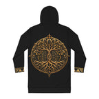 StoneYer Tree of Life Floral Geometric Hoodie Dress