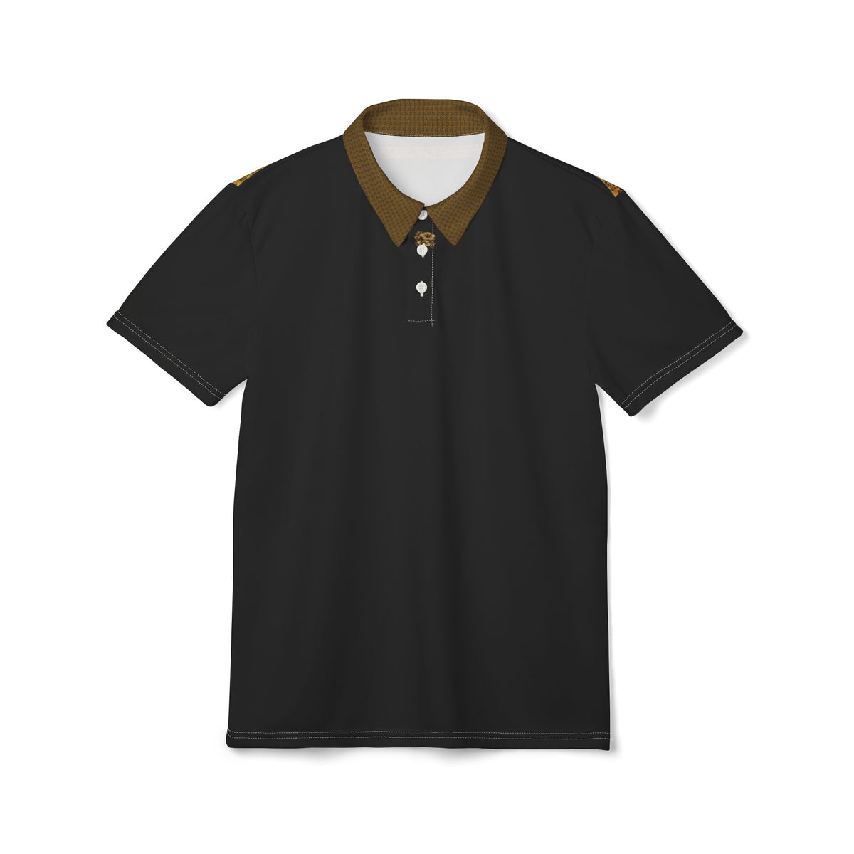 StoneYer Gold Geometry White Polo