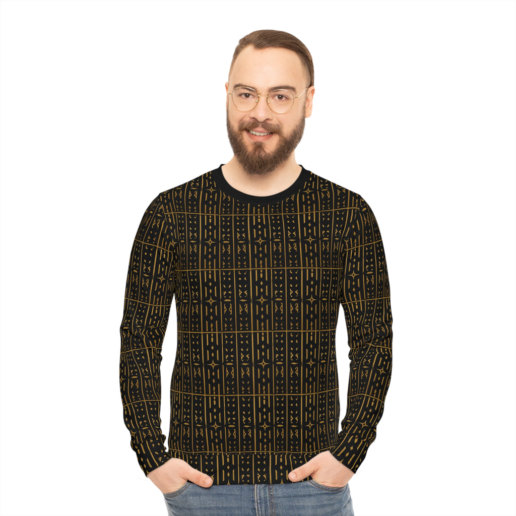 StoneYer Adinkra-Inspired Black & Gold Symbol Sweatshirt