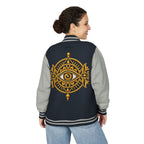 StoneYer Mystic Eye Letterman Jacket | Vintage Gold