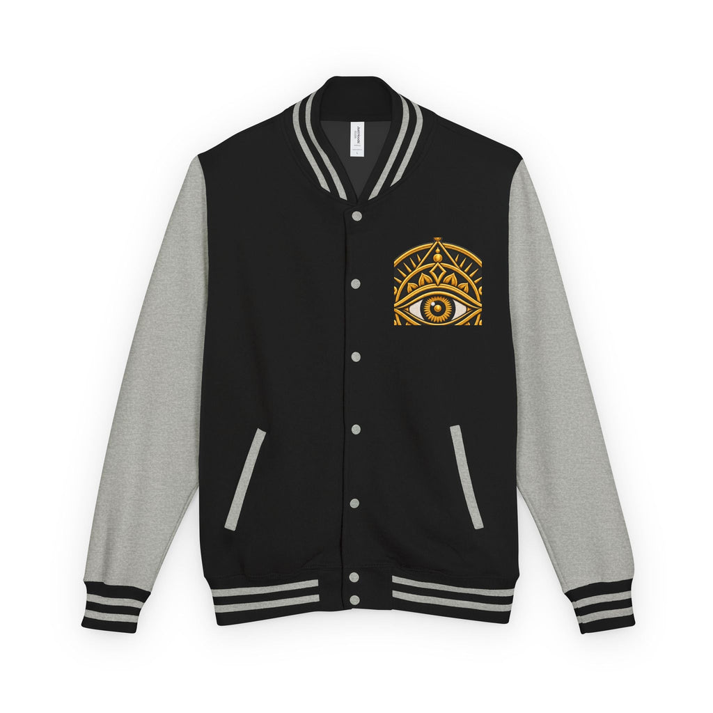 StoneYer Mystic Eye Letterman Jacket | Vintage Gold