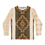 StoneYer Heritage-Inspired Geometric Long-Sleeve Shirt
