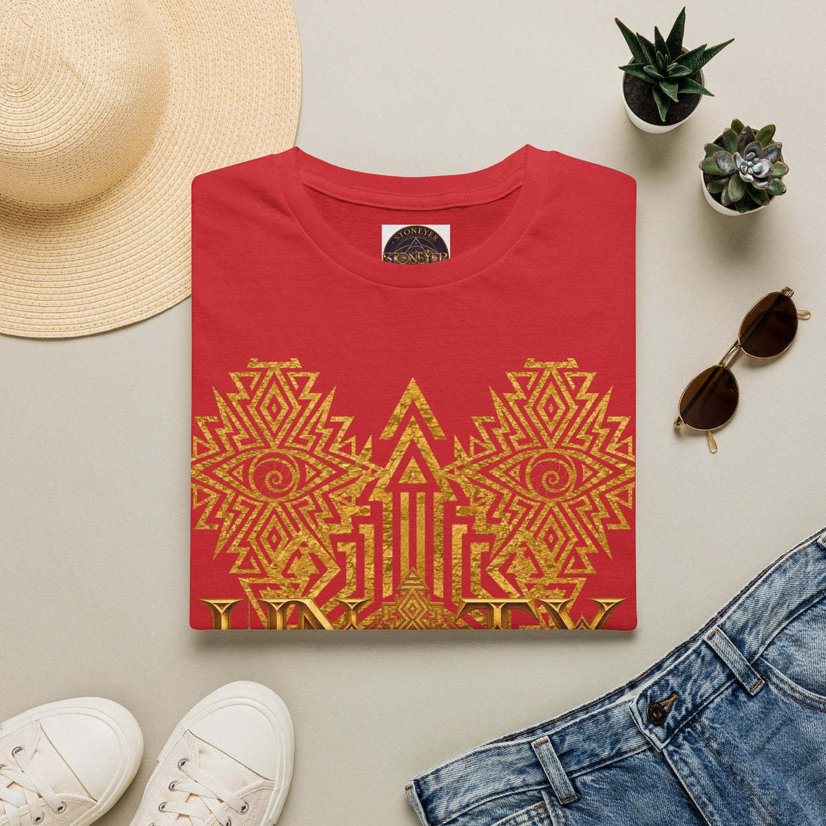 StoneYer Masculine Protection Geometric T-Shirt