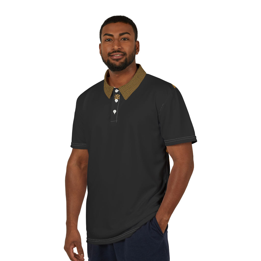 StoneYer Gold Geometry White Polo