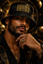 StoneYer Protection Medallion Bucket Hat | Gold