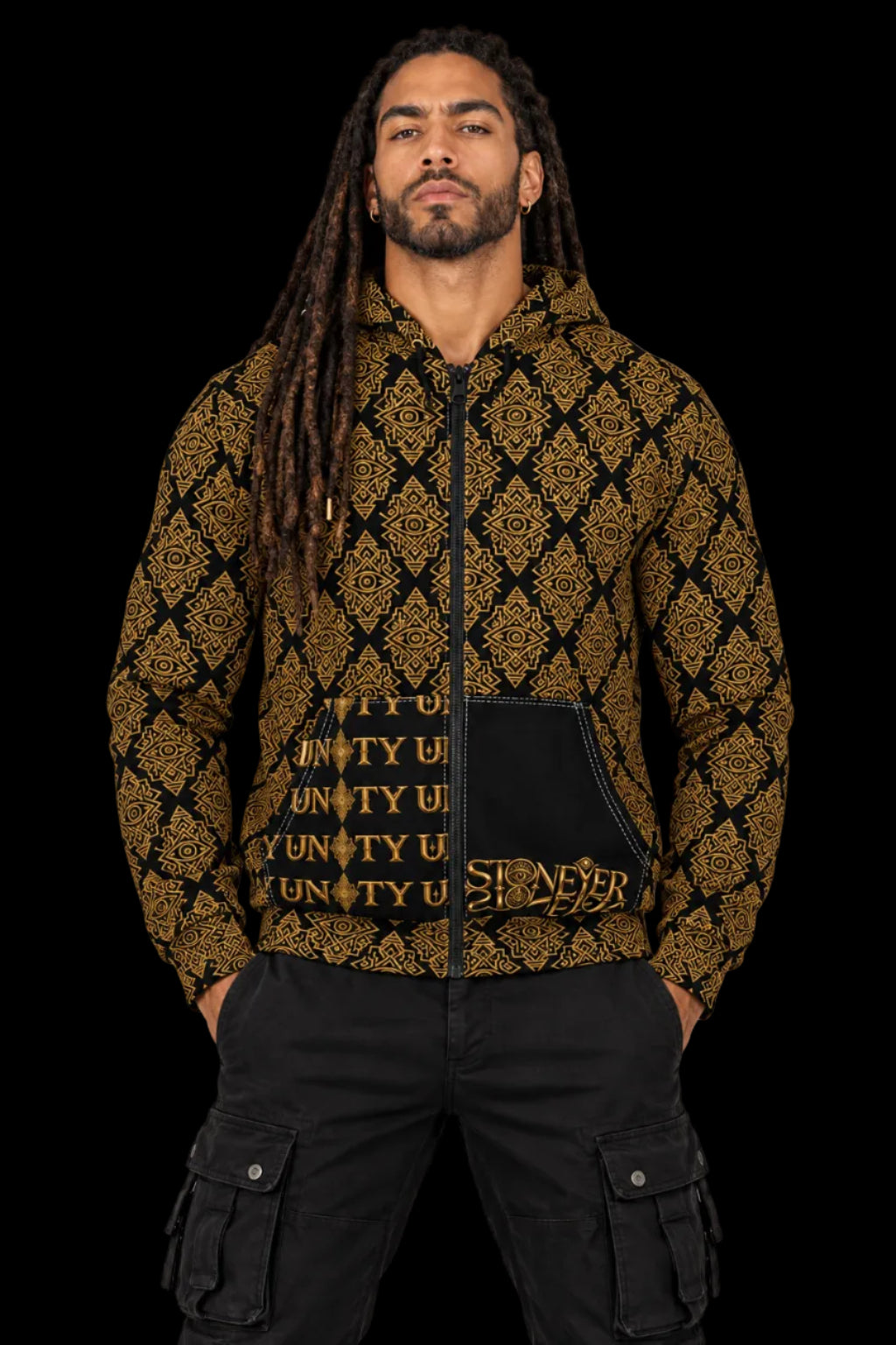 StoneYer YouInTeye Unity Flame Zip Hoodie
