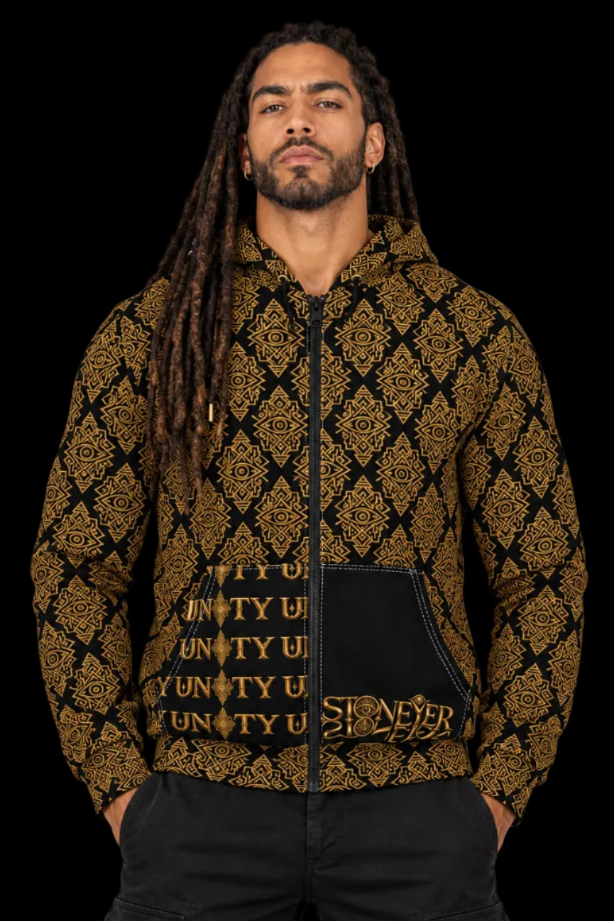 StoneYer YouInTeye Unity Flame Zip Hoodie