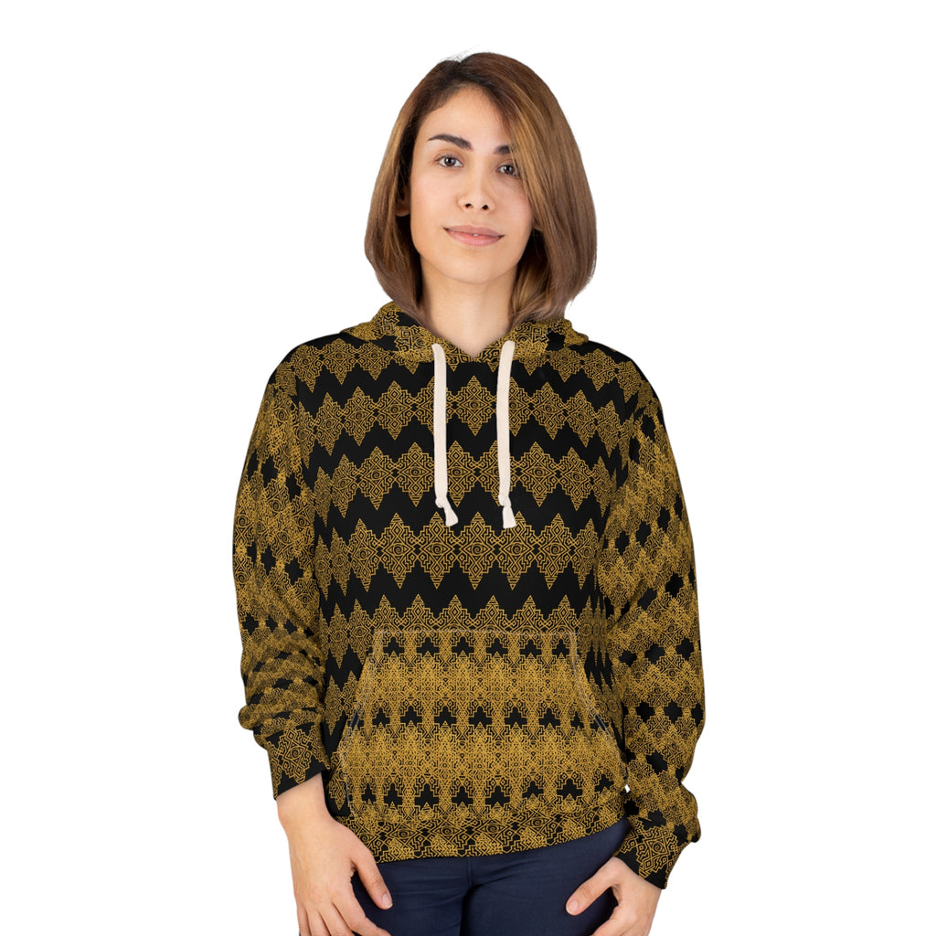 StoneYer Unity Gold & Black Geometric Hoodie