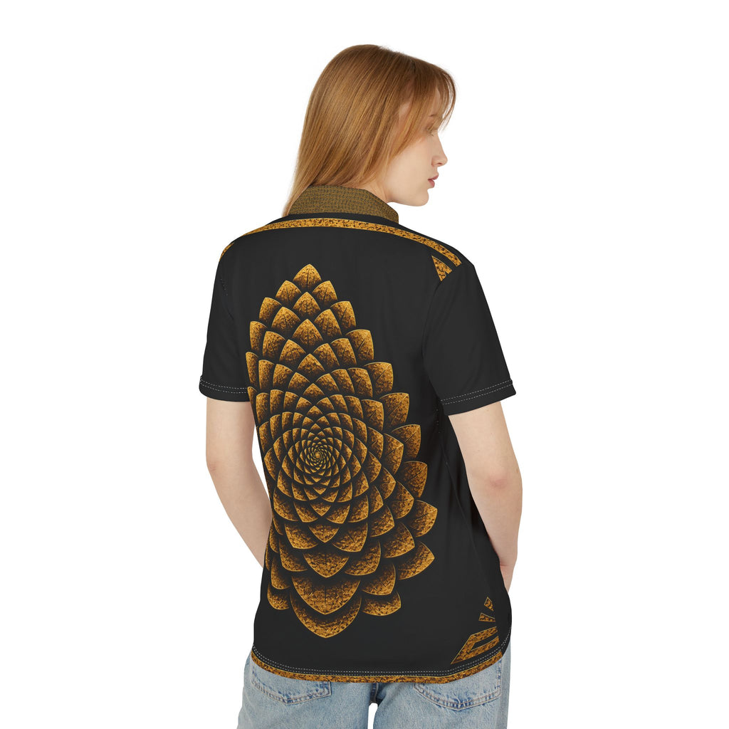 StoneYer Gold Geometry White Polo