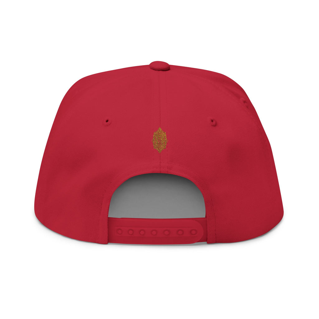 StoneYer Geometric Eye Embroidered Flat-Bill Cap