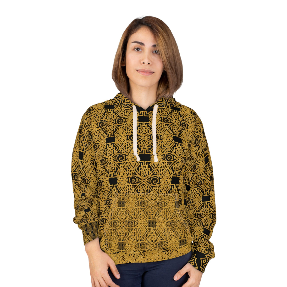 StoneYer Unity & Balance Gold Geometric Hoodie