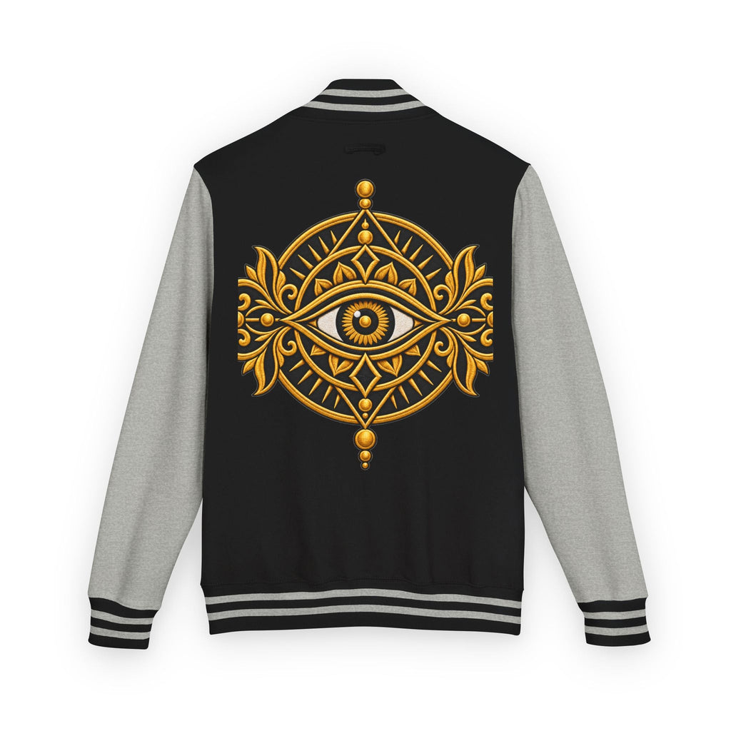 StoneYer Mystic Eye Letterman Jacket | Vintage Gold