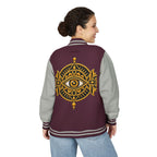 StoneYer Mystic Eye Letterman Jacket | Vintage Gold