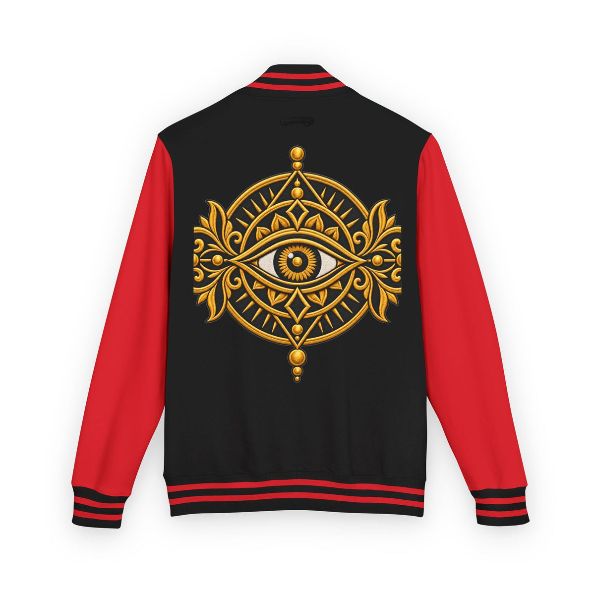 StoneYer Mystic Eye Letterman Jacket | Vintage Gold
