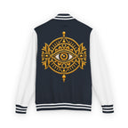 StoneYer Mystic Eye Letterman Jacket | Vintage Gold