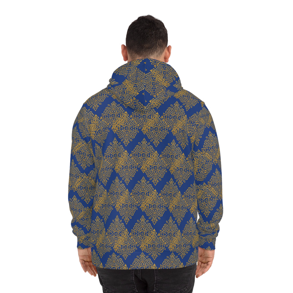 StoneYer Power Spiral Hoodie | Indigo & Gold