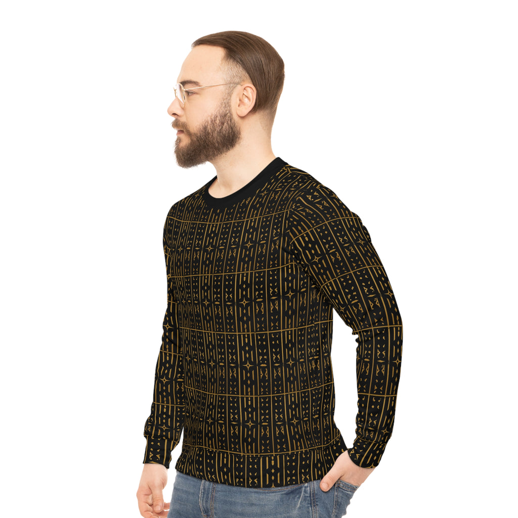 StoneYer Adinkra-Inspired Black & Gold Symbol Sweatshirt