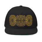 StoneYer Geometric Eye Embroidered Flat-Bill Cap