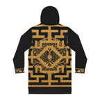 StoneYer Lum Lum Gold Hibiscus Hoodie Dress