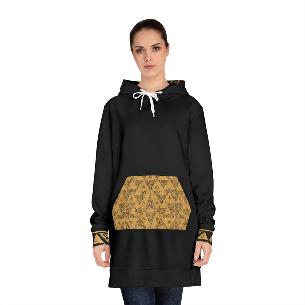 StoneYer Tree of Life Floral Geometric Hoodie Dress
