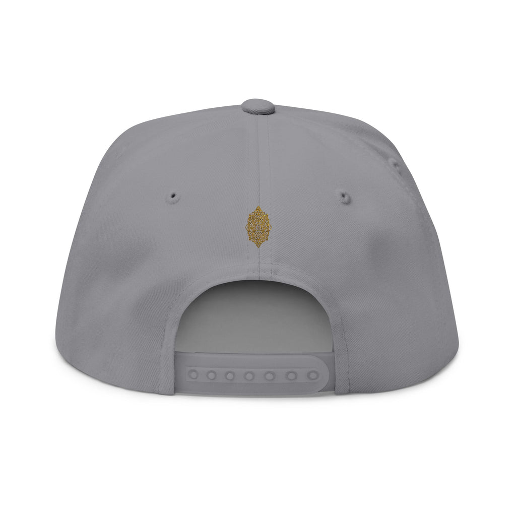 StoneYer Geometric Eye Embroidered Flat-Bill Cap
