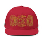 StoneYer Geometric Eye Embroidered Flat-Bill Cap