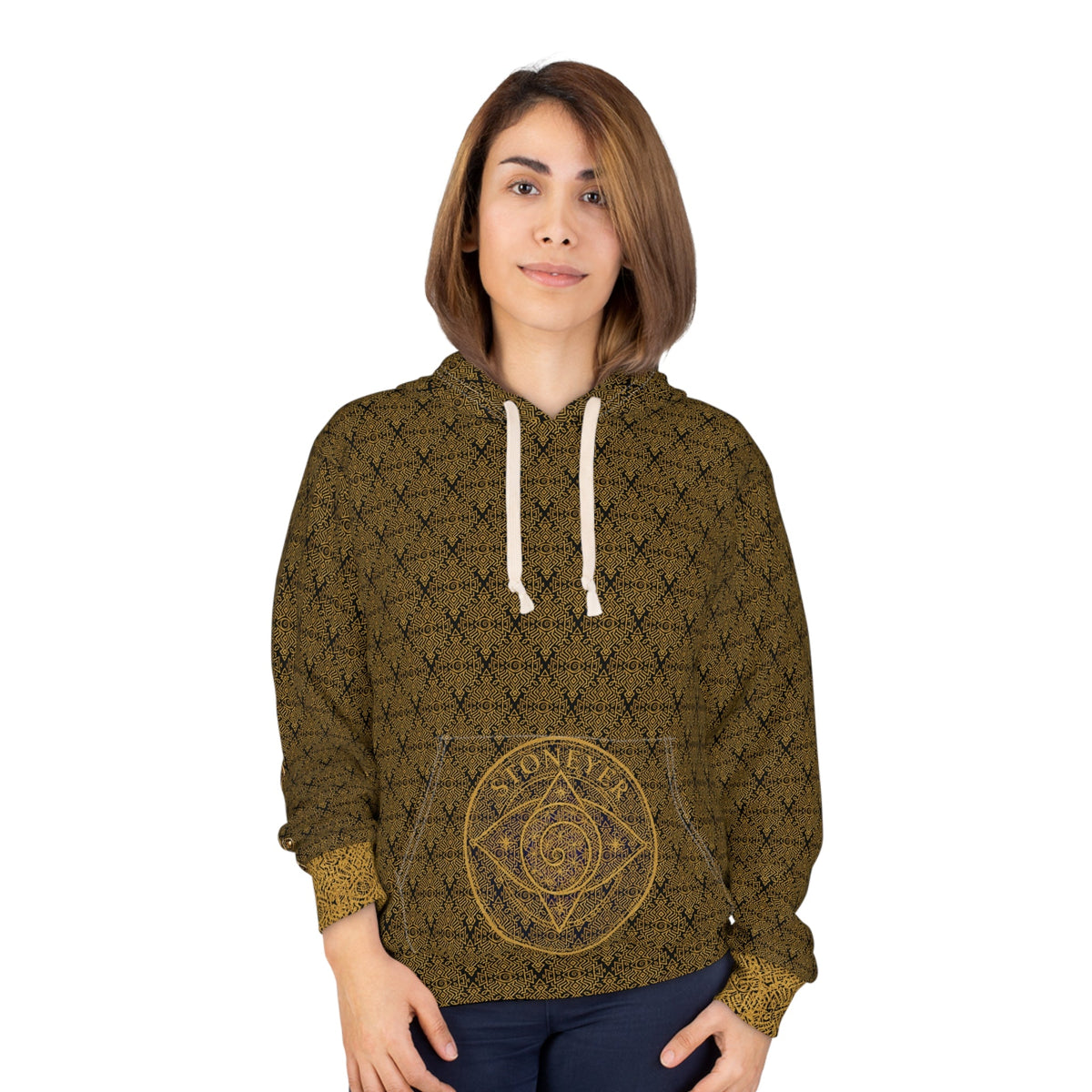StoneYer Noble Power Geometric Pullover Hoodie