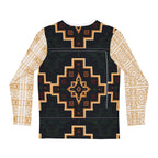 StoneYer Heritage-Inspired Geometric Long-Sleeve Shirt