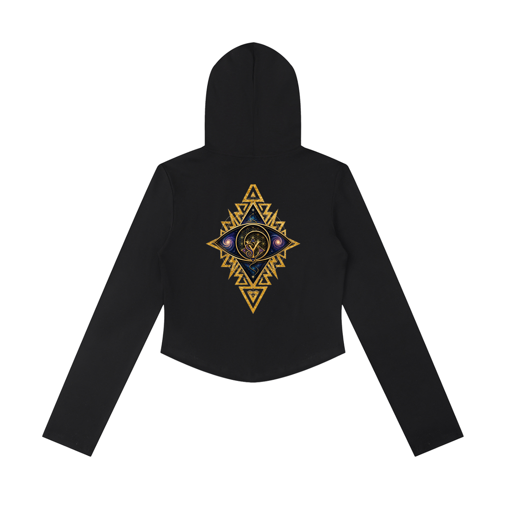 Women's Slim Cropped Full Zip Hoodie