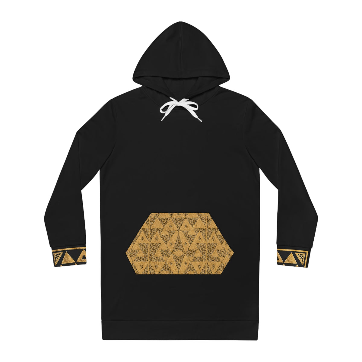 StoneYer Lum Lum Gold Hibiscus Hoodie Dress