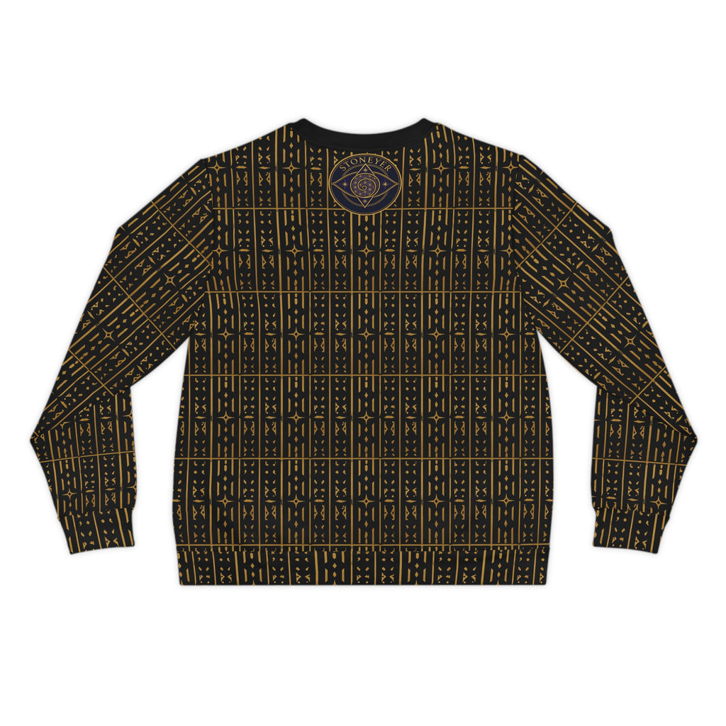 StoneYer Adinkra-Inspired Black & Gold Symbol Sweatshirt