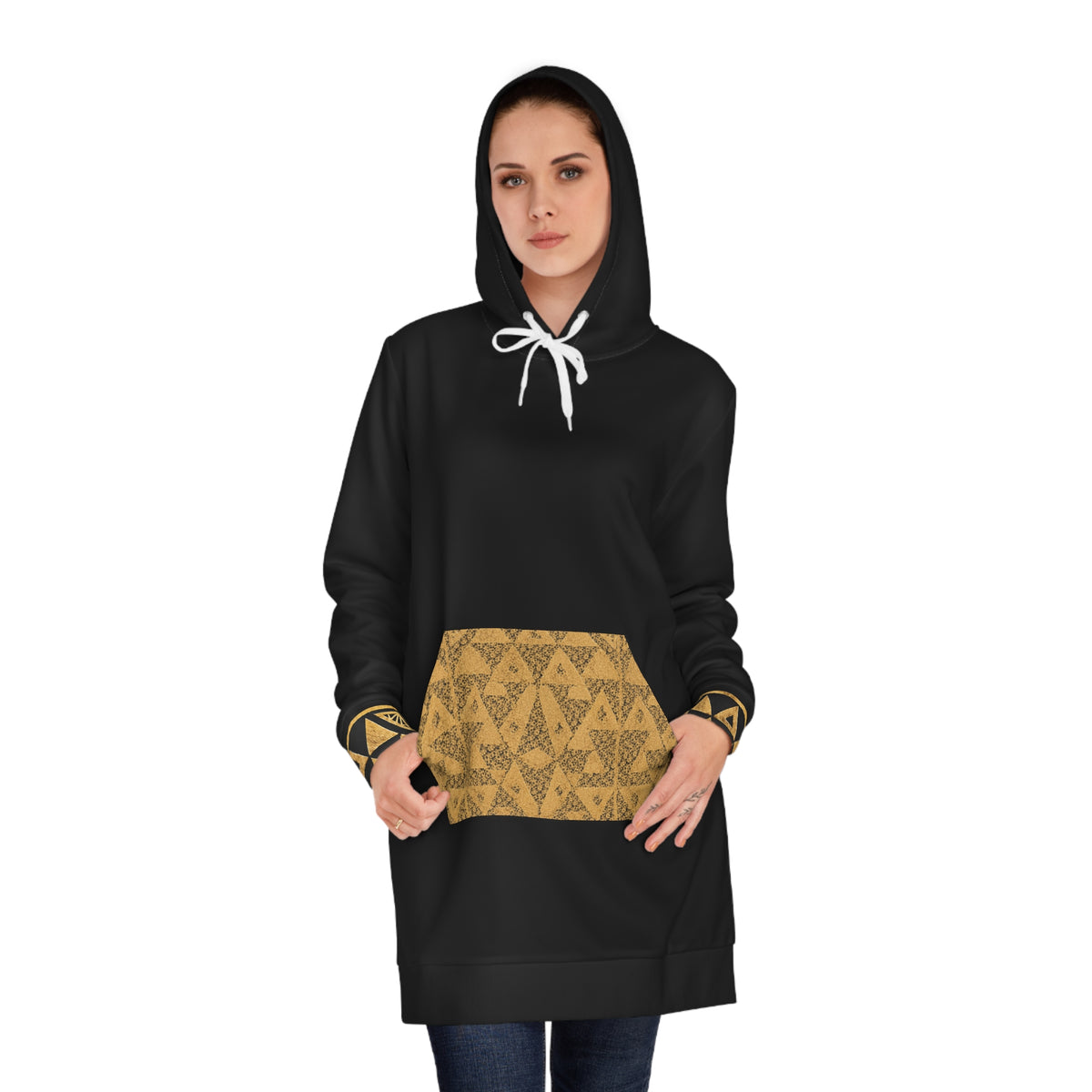 StoneYer Tree of Life Floral Geometric Hoodie Dress