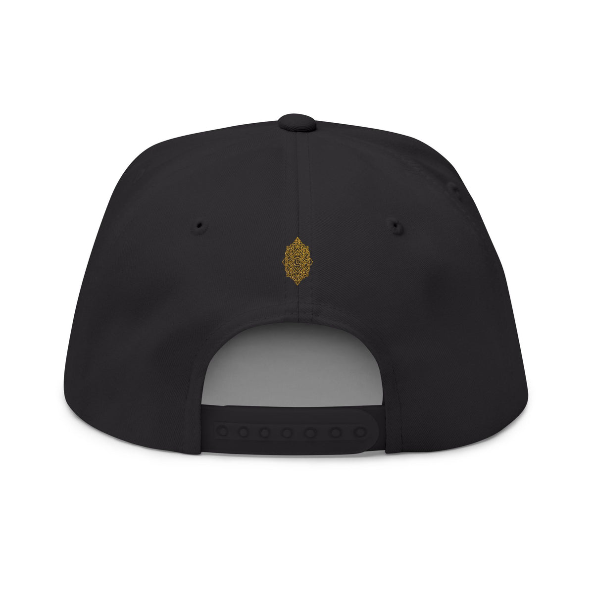 StoneYer Geometric Eye Embroidered Flat-Bill Cap