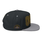 StoneYer Geometric Eye Embroidered Flat-Bill Cap