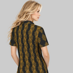 StoneYer Unity Is Gold Eagle & Serpent Geometric Polo