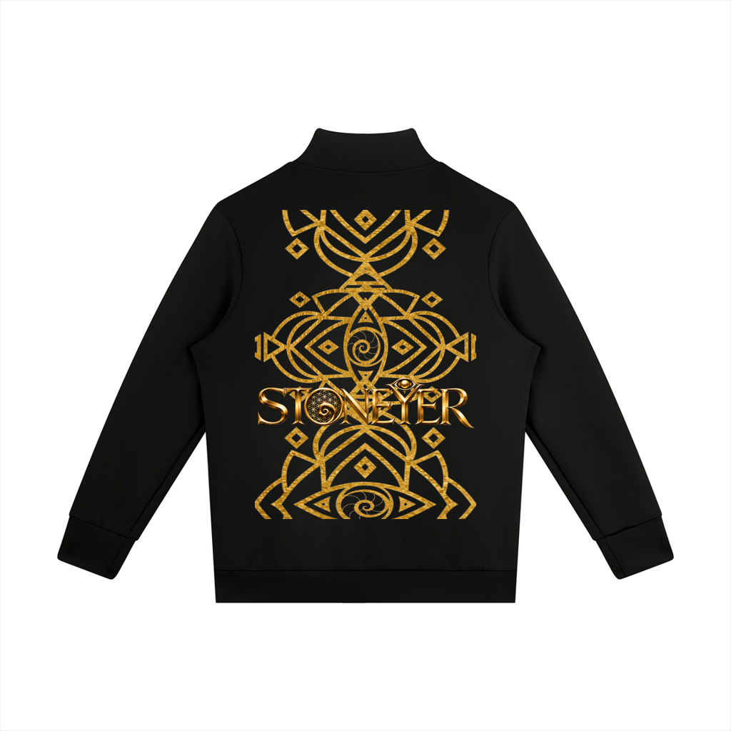 StoneYer Geometric Quarter-Zip Sweatshirt