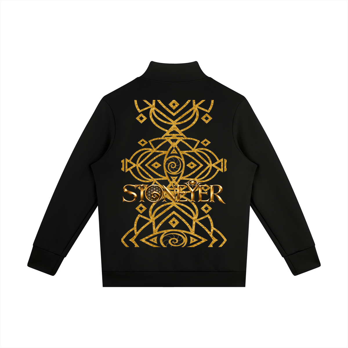 StoneYer Geometric Quarter-Zip Sweatshirt