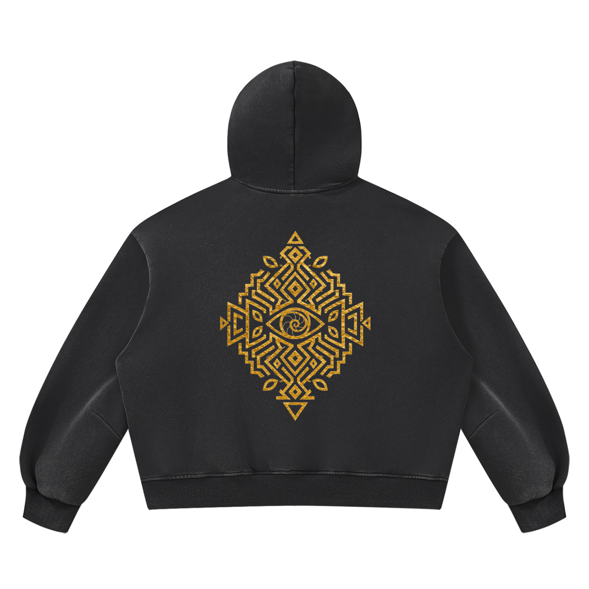 StoneYer Power Symbol Vintage Boxy Fleece Hoodie